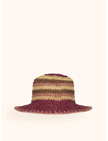 Mefui - donna cappello me fui paglia plum multicolor tesa media ma26-sw0210pl