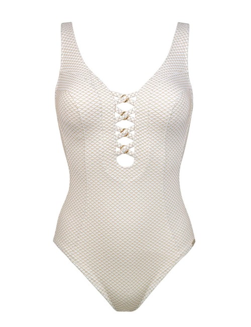 Maryan mehlhorn - costume intero bianco dorato 4818-910Maryan MehlhornPassioni Boutique