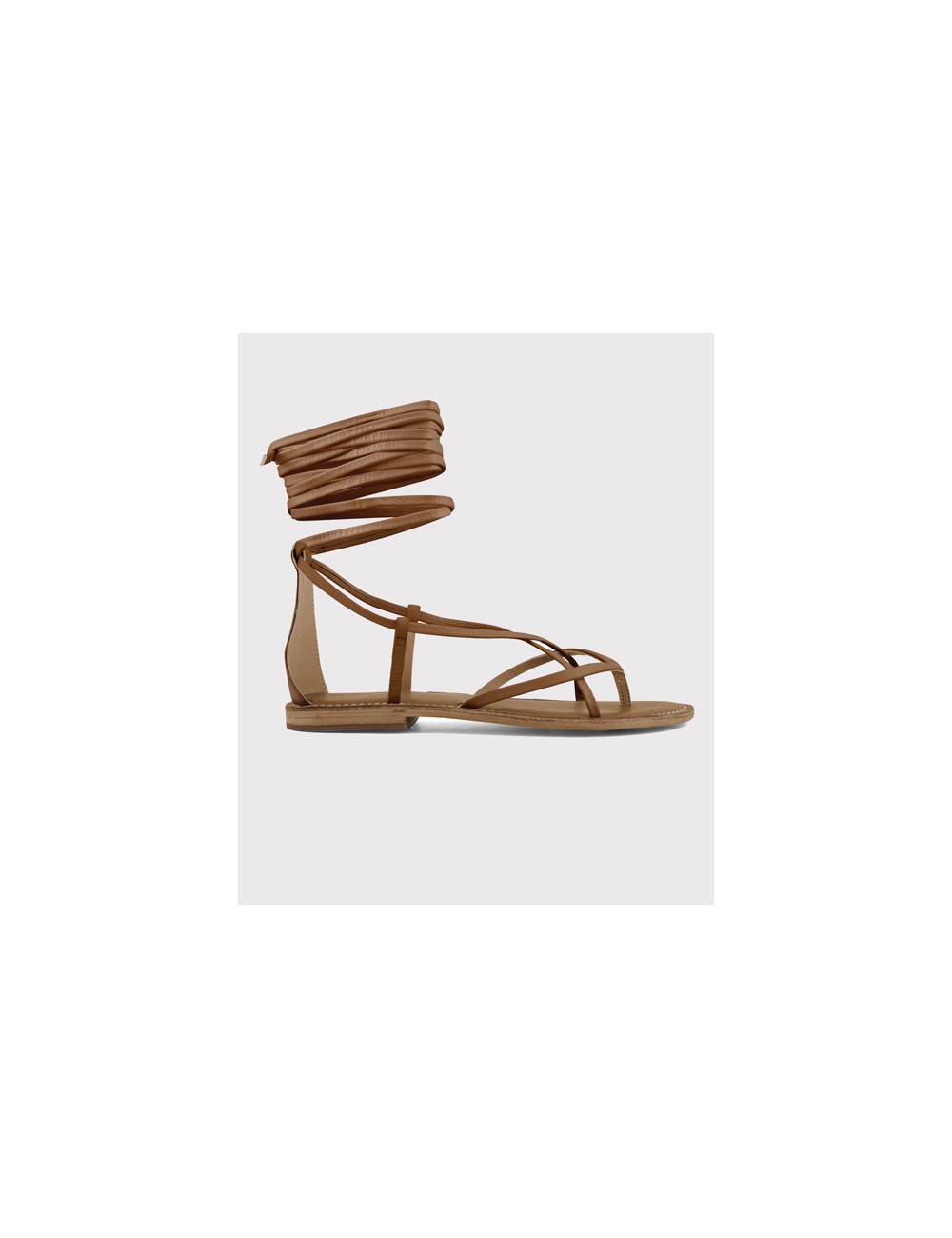 Coral blue - sandalo infradito in pelle con lacci xl cbf.r221008/tan pelleCoral BluePassioni Boutique