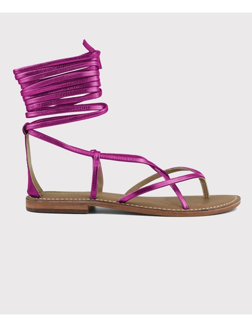 Coral blue - sandalo infradito in pelle con lacci xl cbf.r221008/tan pelleCoral BluePassioni Boutique