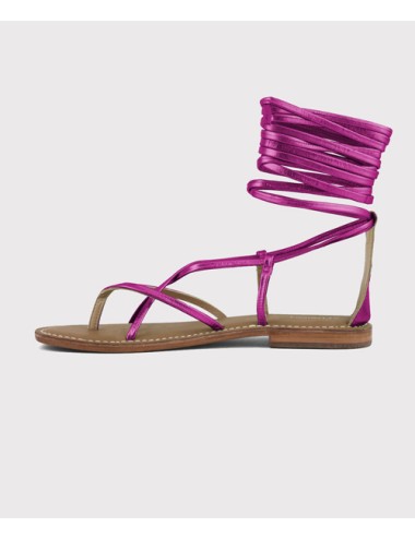 Coral blue - sandalo infradito in pelle con lacci xl cbf.r221008 fuxCoral BluePassioni Boutique