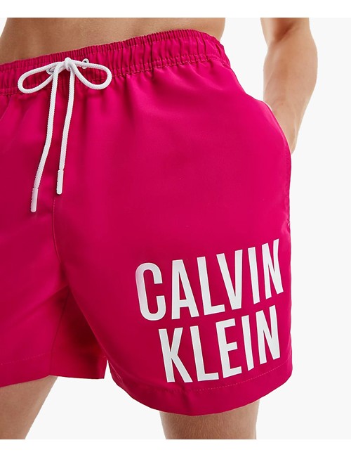 Ck - boxer con cordoncino medio - core solids km0km00721-cwj petrolCalvin Klein UomoPassioni Boutique