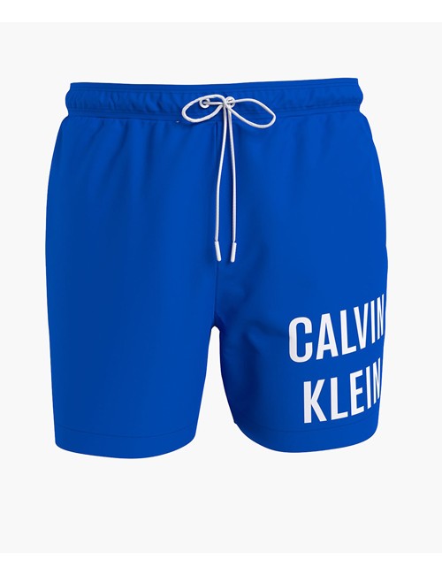 Ck - boxer con cordoncino medio - core solids km0km00721-cwj petrolCalvin Klein UomoPassioni Boutique