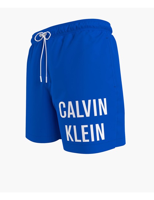 Ck - boxer con cordoncino medio - core solids km0km00721-cwj petrolCalvin Klein UomoPassioni Boutique