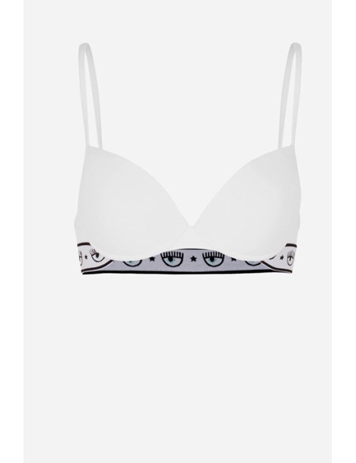Chiaraferragni - reggiseno triangolo logomania 4602 3224 0001 biancoChiara FerragniPassioni Boutique