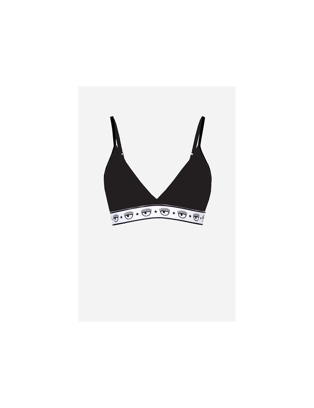 Chiaraferragni - reggiseno triangolo maxi logomania 4601 3224 0555 neroChiara FerragniPassioni Boutique