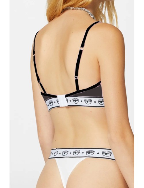 Chiaraferragni - reggiseno triangolo maxi logomania 4605 3224 0555 neroChiara FerragniPassioni Boutique