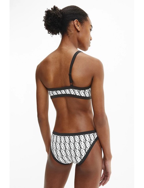 Ck - bikini top e slip ck one kw0kw01746-1699-0k4 bianco/neroCalvin Klein DonnaPassioni Boutique