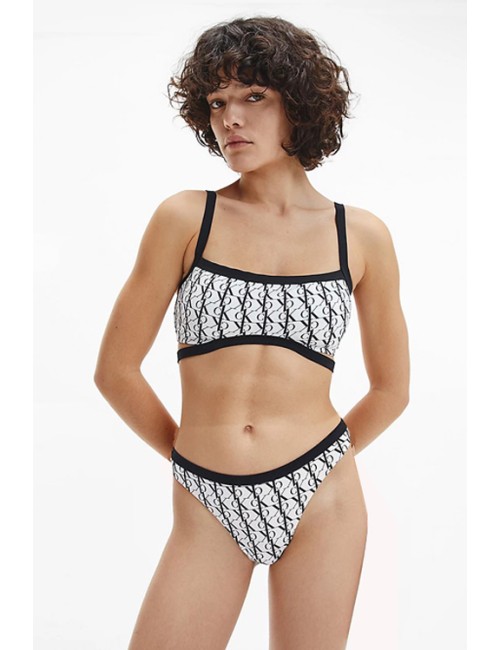 Ck - bikini top e slip ck one kw0kw01746-1703-0gj neroCalvin Klein DonnaPassioni Boutique