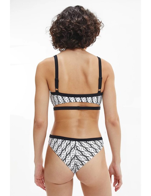 Ck - bikini top e slip ck one kw0kw01746-1703-0gj neroCalvin Klein DonnaPassioni Boutique