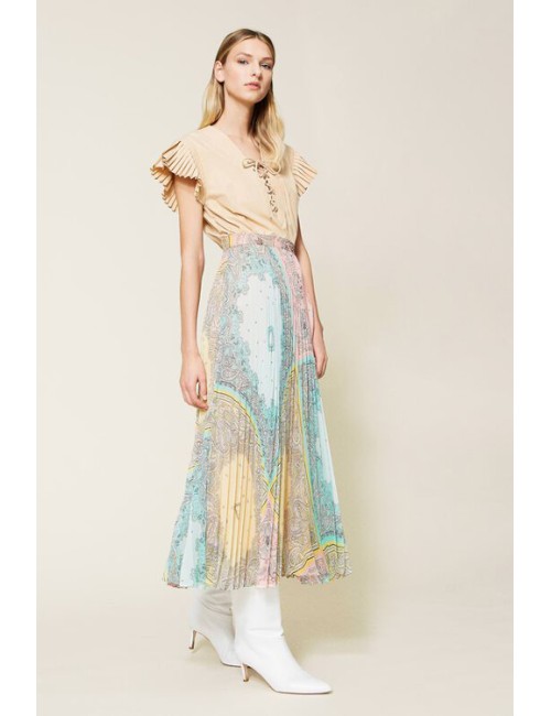 Twinset - abito longuette ricamato a mano con pizzo  221tt2022 00001TwinsetPassioni Boutique