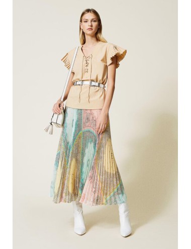 Twinset - gonna lunga con stampa patchwork bandana 221tp2707 06801TwinsetPassioni Boutique