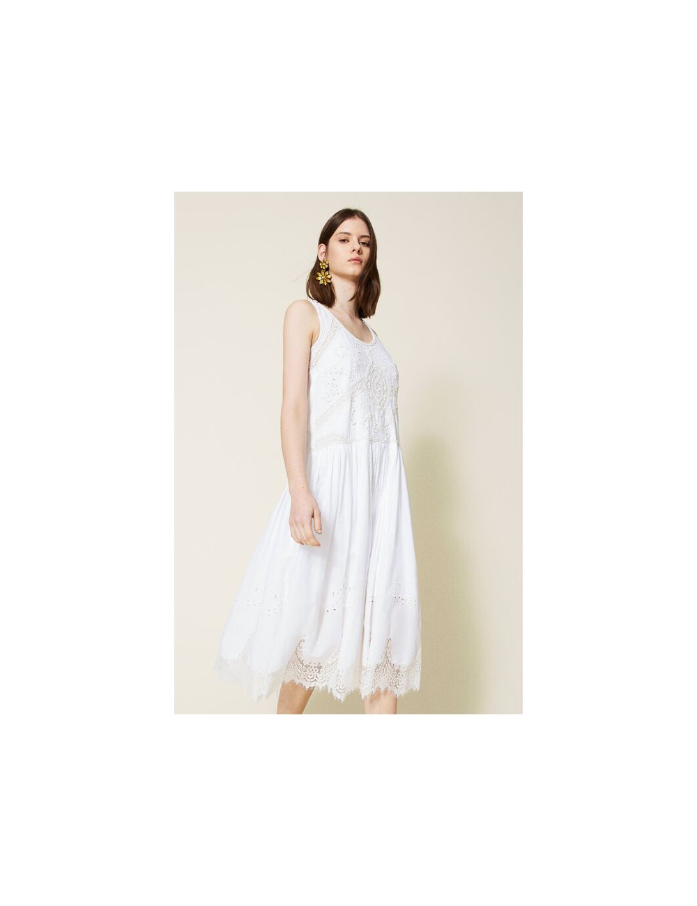 Twinset - abito longuette ricamato a mano con pizzo  221tt2022 00001TwinsetPassioni Boutique