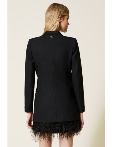 Twinset - giacca blazer in misto lana e cady 222tp2340 00006 neroTwinsetPassioni Boutique