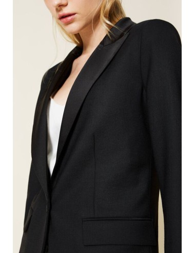 Twinset - giacca blazer in misto lana e cady 222tp2340 00006 neroTwinsetPassioni Boutique