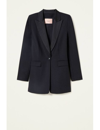 Twinset - giacca blazer in misto lana e cady 222tp2340 00006 neroTwinsetPassioni Boutique