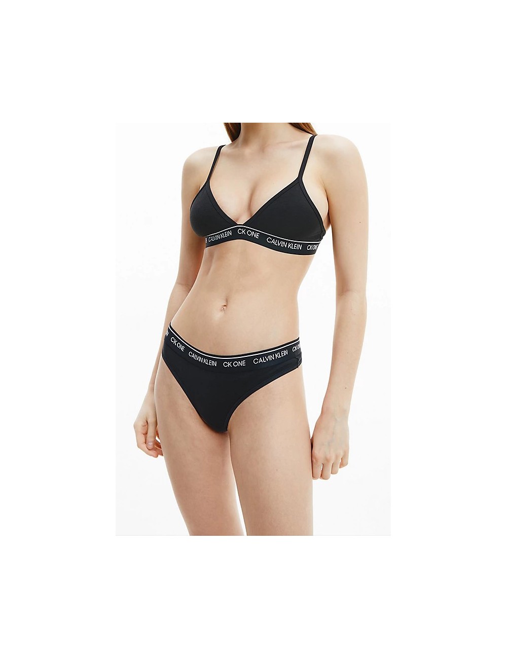 Ck - perizoma cotton e modal  000qf5733e 001 neroCalvin Klein DonnaPassioni Boutique