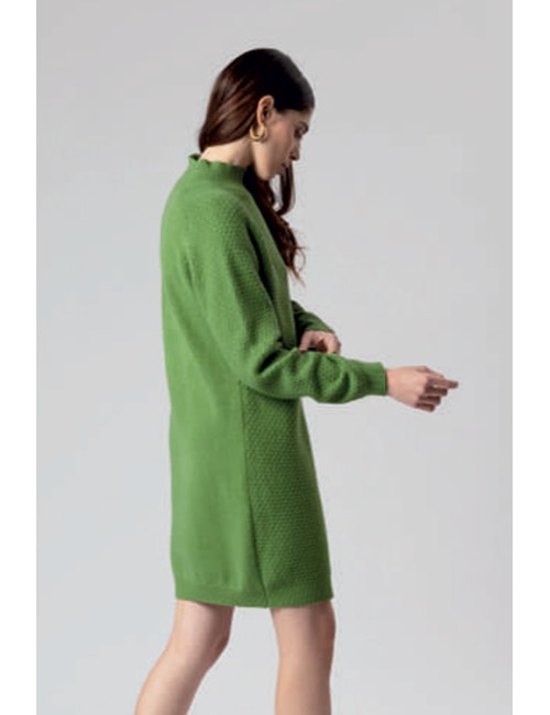 Fresh flower - maglia  lupetto over treccia ff098 2615 verde pratoFresh FlowerPassioni Boutique