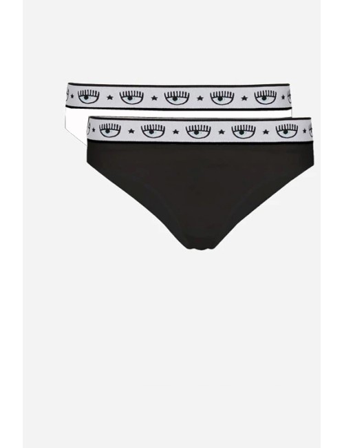 Chiaraferragni - slip brasiliano bipack logomania 4704 3224 1555 nero/biancoChiara FerragniPassioni Boutique