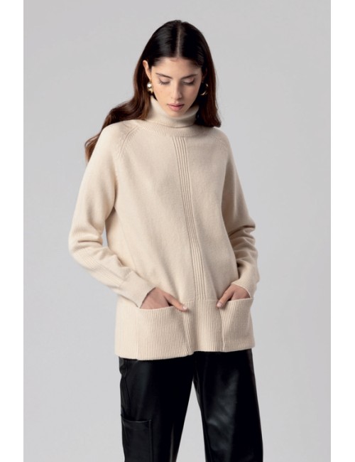 Fresh flower - maglia dolcevita over ff050 336 naturaleFresh FlowerPassioni Boutique