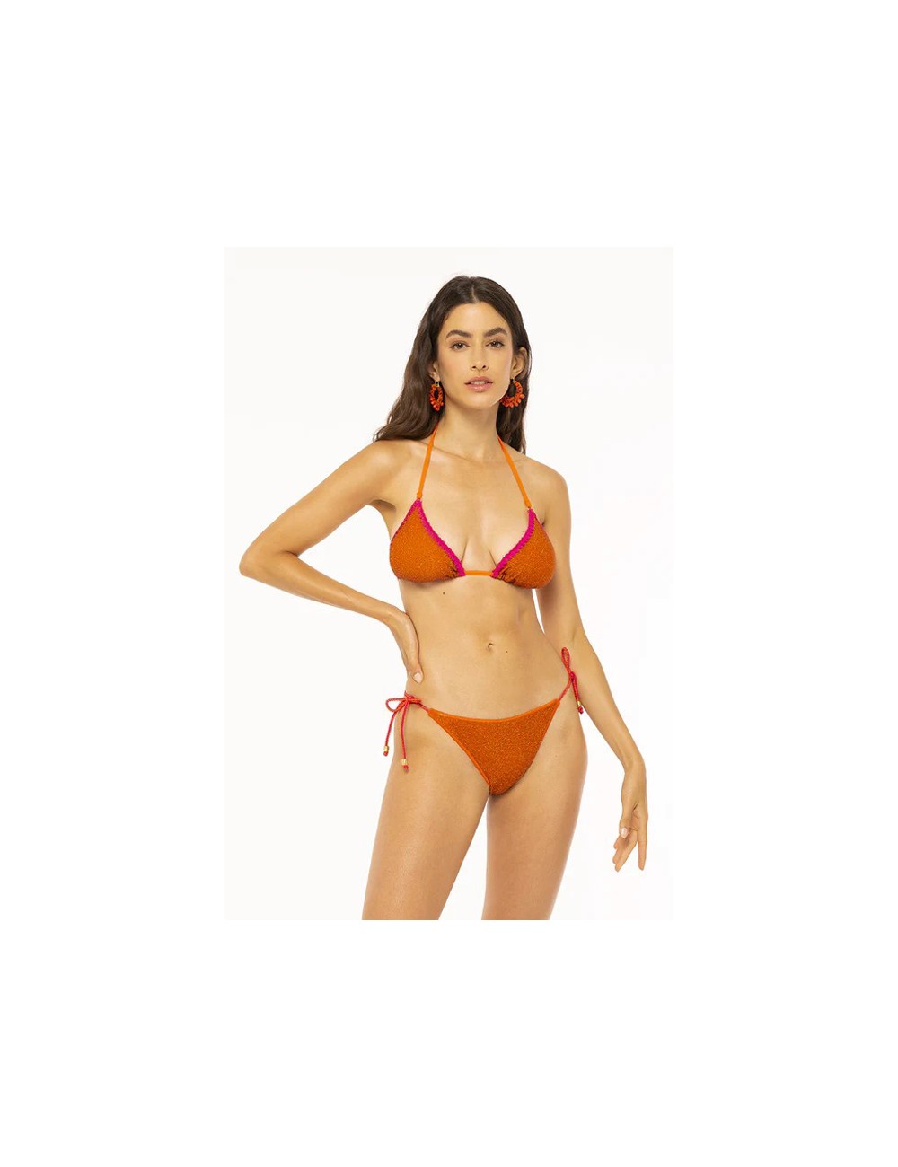 4giveness - bikini triangolo e slip laccetti must have arancione fgbw2244 0304GivenessPassioni Boutique