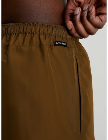 Ck - pantaloncini da surf - ck monogram km0km00805-gxh brown oliveCalvin Klein UomoPassioni Boutique