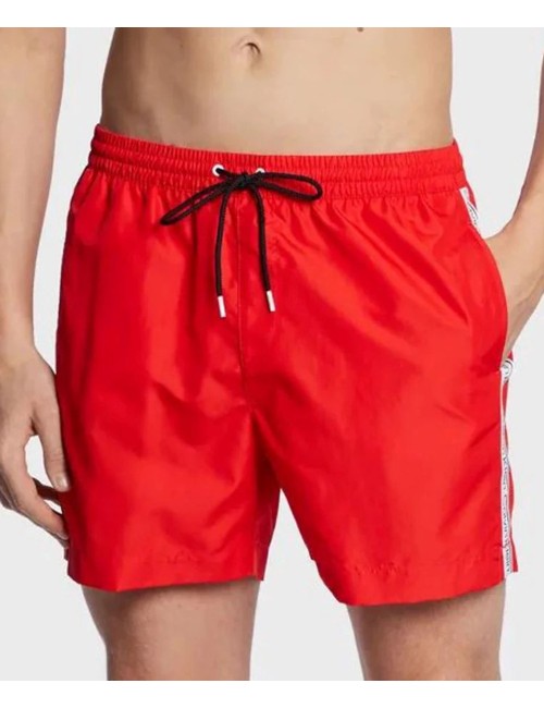 Pantaloncini da bagno con cordoncino medio - core solids km0km00812-beh blackCalvin Klein UomoPassioni Boutique