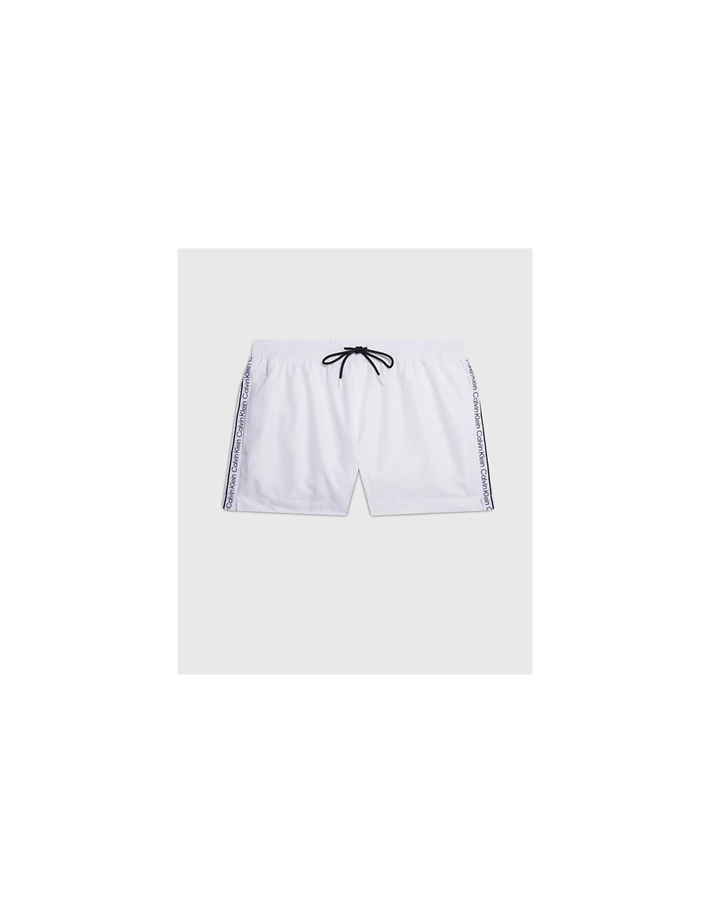 Pantaloncini da bagno con cordoncino corto - logo tape km0km00811-ycd pvh classic whiteCalvin Klein UomoPassioni Boutique