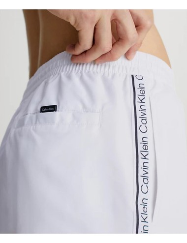 Pantaloncini da bagno con cordoncino corto - logo tape km0km00811-ycd pvh classic whiteCalvin Klein UomoPassioni Boutique