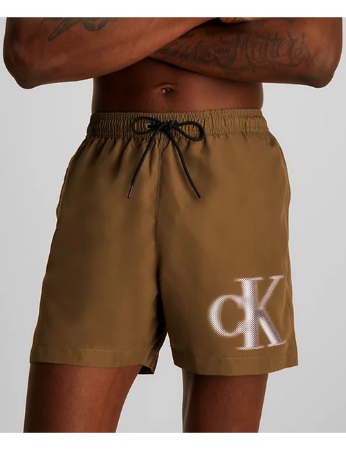Pantaloncini da bagno con cordoncino medio - ck nylon km0km00819-dca navy irisCalvin Klein UomoPassioni Boutique