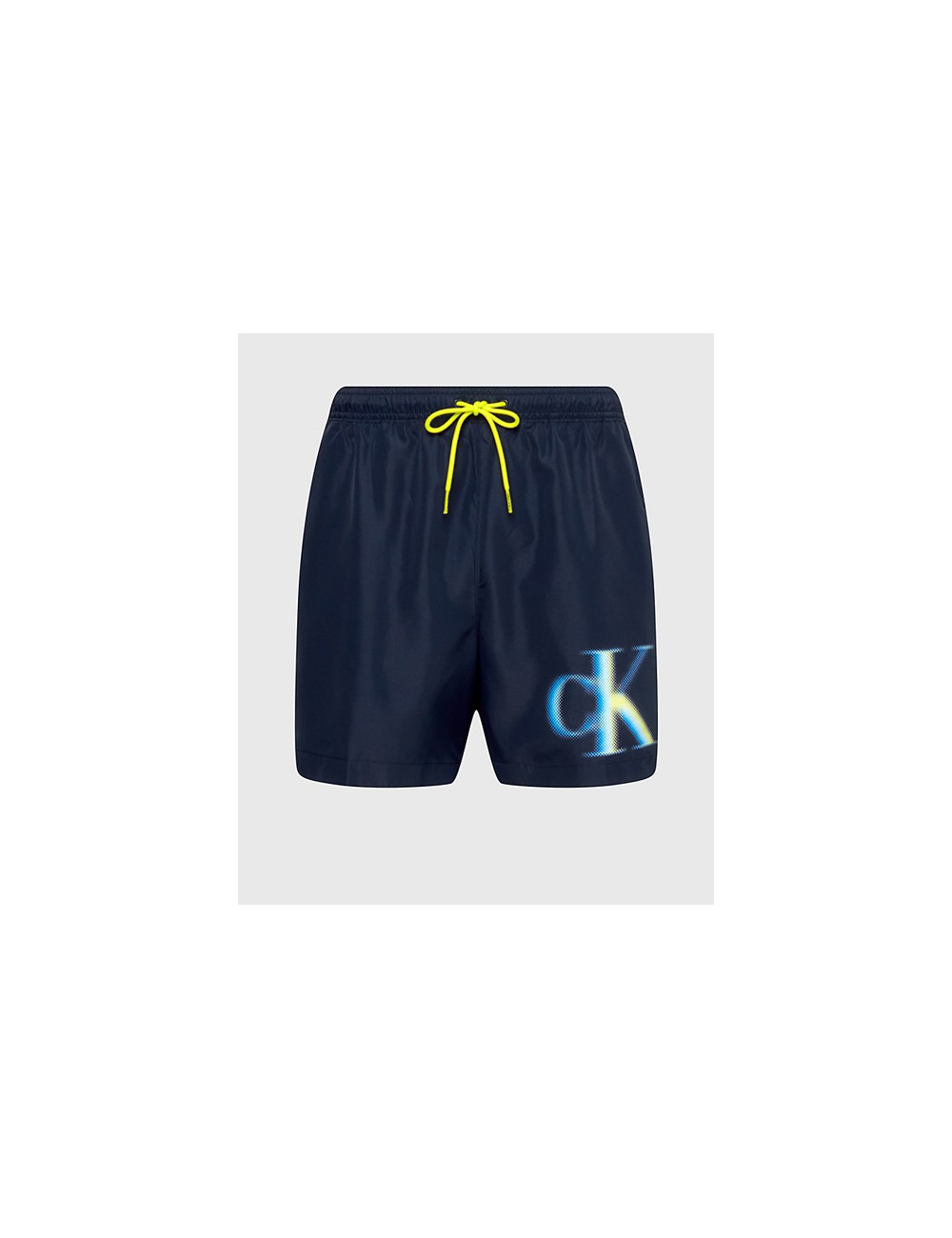 Ck - pantaloncini da bagno con cordoncino medio - ck monogram km0km00800-dca navy irisCalvin Klein UomoPassioni Boutique