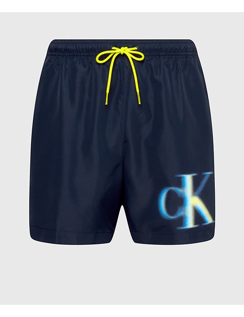 Ck - pantaloncini da bagno con cordoncino medio - ck monogram km0km00800-gxhCalvin Klein UomoPassioni Boutique