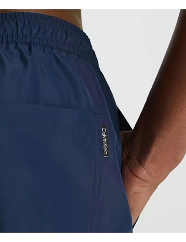 Ck - pantaloncini da bagno con cordoncino medio - ck monogram km0km00800-dca navy irisCalvin Klein UomoPassioni Boutique