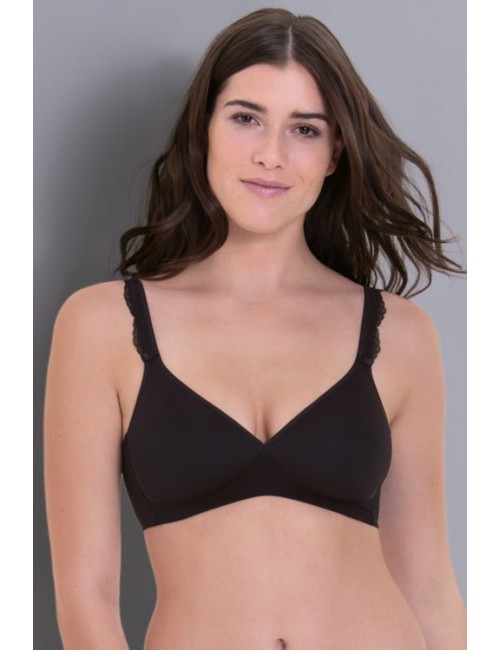 Rosa faia - reggiseno con ferretto fleur 5634 001 neroRosa FaiaPassioni Boutique