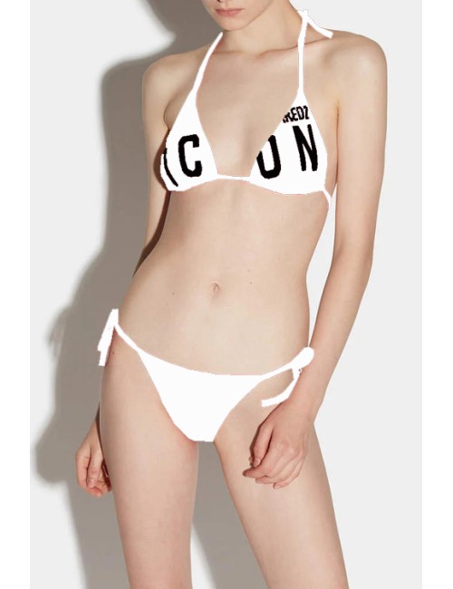 Dsquared2 - bikini triangolo + slip lacci bianco d6bx6336+d6b08336 110Dsquared2Passioni Boutique