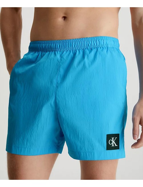 Pantaloncini da bagno con cordoncino medio - ck nylon km0km00819-ycd pvh classic whiteCalvin Klein UomoPassioni Boutique