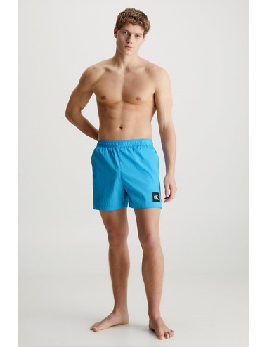 Ck - pantaloncini da bagno con cordoncino medio - ck nylon km0km00819-cy0 blue crushCalvin Klein UomoPassioni Boutique