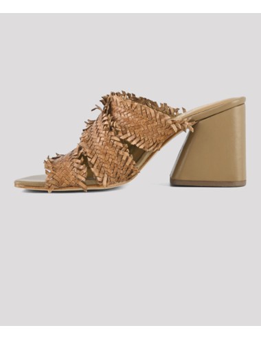 Coral blue - sandali con tacco in pelle intrecciata cb.k223.06/nat naturaleCoral BluePassioni Boutique
