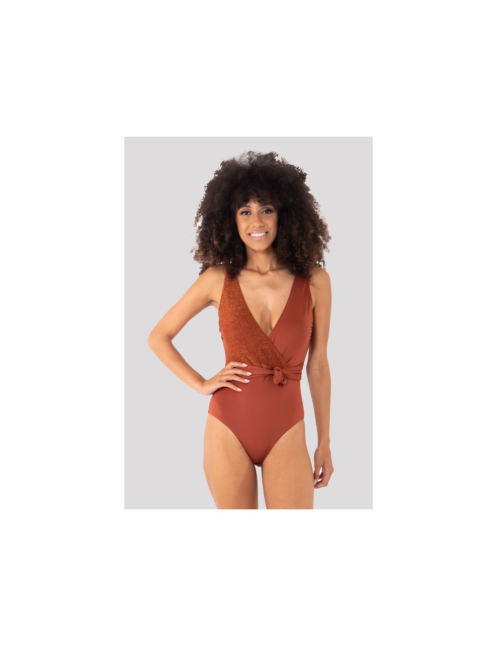 Vacanze italiane - costume intero modellante stella brightness vi23-138 brownVacanze ItalianePassioni Boutique