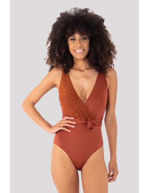 Vacanze italiane - costume intero modellante stella brightness vi23-138 brownVacanze ItalianePassioni Boutique