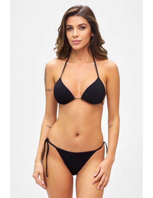 Effek - bikini triangolo e slip brasiliano regolabile fk23-1101nrFKPassioni Boutique