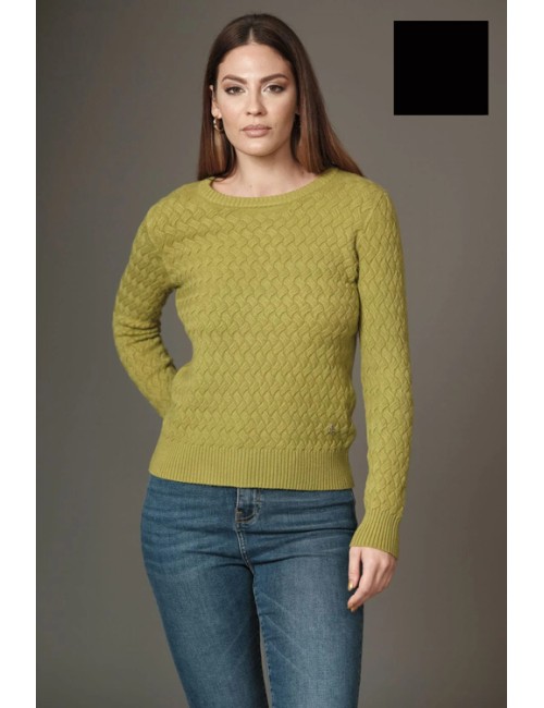 Fresh flower - maglia girocollo intreccio ff251 cammelloFresh FlowerPassioni Boutique