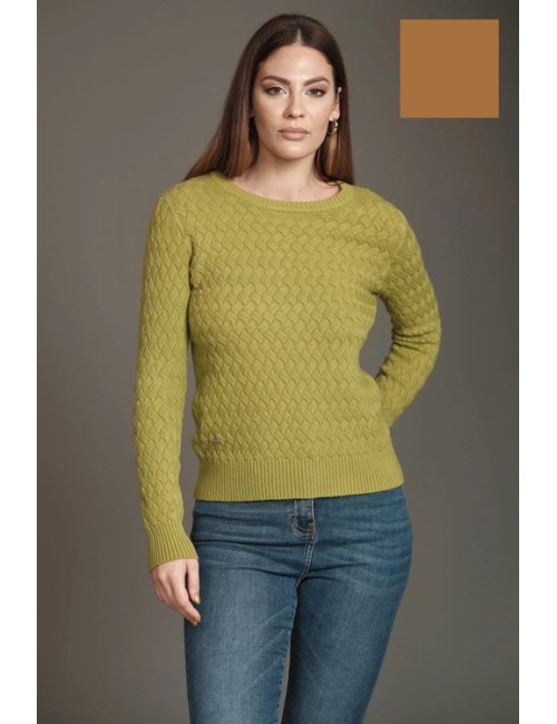 Fresh flower - maglia girocollo intreccio ff251 neroFresh FlowerPassioni Boutique
