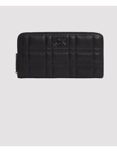 Ck - portafogli donna con cerniera trapuntata k60k609912-bax neroCalvin Klein DonnaPassioni Boutique