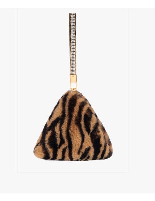 Jayley - borsa a piramide in ecopelliccia fmpbg65a09z animalier marroneJayleyPassioni Boutique