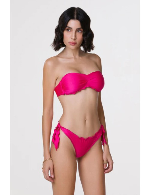 Mefui - bikini fascia e slip brasiliano con nodi frou frou mf24-1901/1904bkMefuiPassioni Boutique