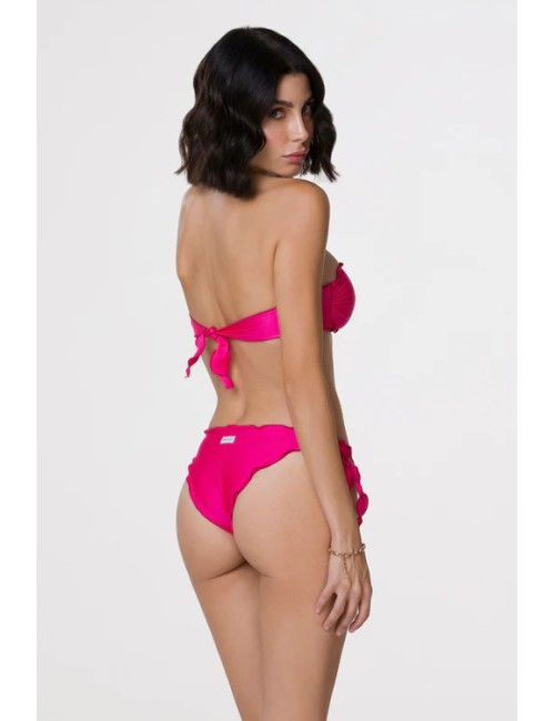 Mefui - bikini fascia e slip brasiliano con nodi frou frou mf24-1901/1904bkMefuiPassioni Boutique