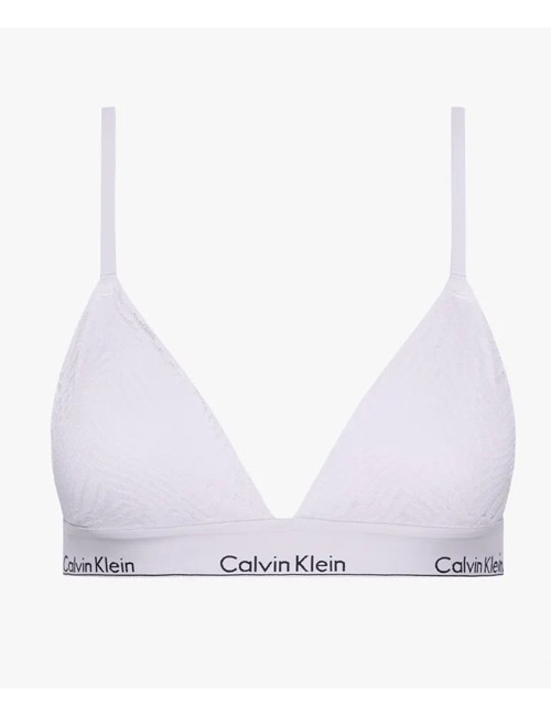 Ck - reggiseno a triangolo in pizzo con coppe preformate 000qf7077e-ll0 lillaCalvin Klein DonnaPassioni Boutique