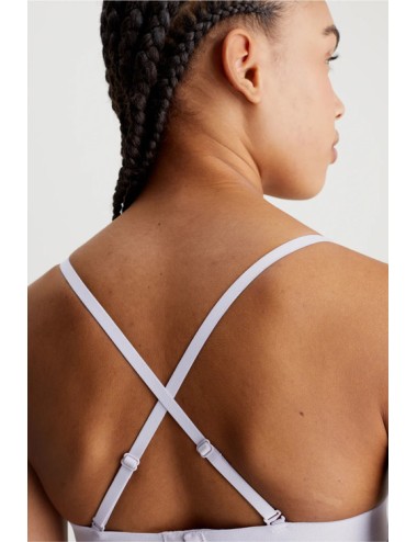 Ck - reggiseno a triangolo in pizzo con coppe preformate 000qf7077e-ll0 lillaCalvin Klein DonnaPassioni Boutique