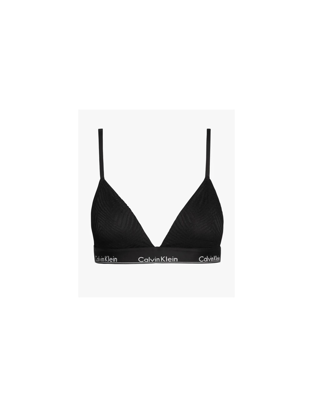 Ck - reggiseno a triangolo in pizzo con coppe preformate 000qf7077e-ub1 neroCalvin Klein DonnaPassioni Boutique